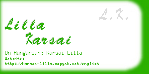 lilla karsai business card